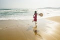 Running along the beach Royalty Free Stock Photo