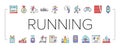 Running Athletic Sport Collection Icons Set Vector .