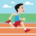 Running athletic sport vector cartoon