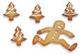 Running away,Gingerbread Man Royalty Free Stock Photo