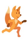 Running baby fox