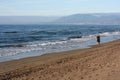 Running on the beach