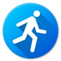 Running blue circle icon design