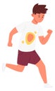 Running boy. Active kid workout. Child athlete Royalty Free Stock Photo