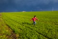 Running boy Royalty Free Stock Photo