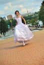 The running bride Royalty Free Stock Photo