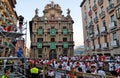 Running with the Bulls, San Fermin, Pamplona Royalty Free Stock Photo