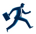 Running businessman