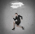 Running businesswoman Royalty Free Stock Photo