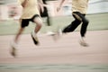 Running child on sport track