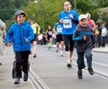 Running children on PalackÃÂ©ho bridge during a PIM