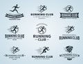 Running Club Logo, Icons and Design Elements Royalty Free Stock Photo