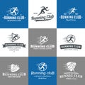 Running Club Logo, Icons and Design Elements Royalty Free Stock Photo