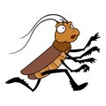 Running cockroach icon cartoon vector. Creepy biology