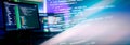 Running Computer data programming. Coding script text on screen Royalty Free Stock Photo
