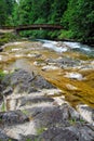 Running creek and bridge