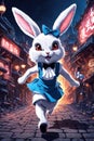 Running creepy little japanese alien anime bunny