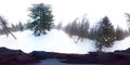 Running in deep winter forest - 360 Virtual Reality First Person View