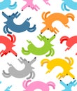 Running dog pattern seamless. Pet joyful background. Children cl Royalty Free Stock Photo