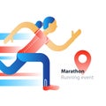 Running event, marathon participation, rushing woman in motion