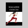 Running and Exercising Magazine. Creative illustration for a cover magazine design