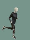 Running female mannequin. Royalty Free Stock Photo