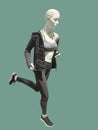 Running female mannequin Royalty Free Stock Photo