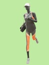 Running female mannequin. Royalty Free Stock Photo