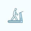 Running field outline icon. Element of medicine physiotherapy of legs icon. Thin line icon for website design and development, app