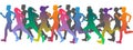 Running figures banner divider footer header