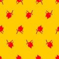 Running fire cartoon pattern seamless. Flame run background