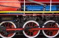 Running gear of the old steam locomotive