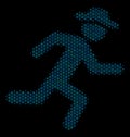 Running Gentleman Mosaic Icon of Halftone Spheres