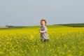 Running ginger boy Royalty Free Stock Photo