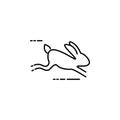 running hare icon. Element of speed for mobile concept and web apps illustration. Thin line icon for website design and