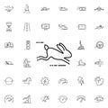 Running hare icon. Universal set of speed for website design and development, app development