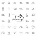Running hare icon. Universal set of speed for website design and development, app development Royalty Free Stock Photo