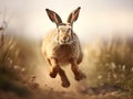Running Hare Royalty Free Stock Photo