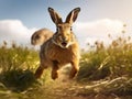 Running Hare Royalty Free Stock Photo