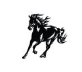 Running Horse Silhouette Royalty Free Stock Photo