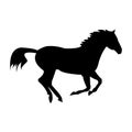 Running horse silhouette Royalty Free Stock Photo