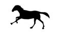 Running horse silhouette