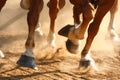 Running Horses Hooves Royalty Free Stock Photo