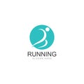 running human logo design marathon logo template running club or sports club.