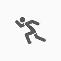 Running icon, sport vector, exercise illustration