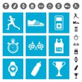 Running icons Royalty Free Stock Photo