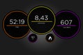 Running interface with data informations isolated on a background - sport concept