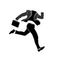 running invisible office work clothing silhouette