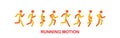 Running and jogging people. Sport run people silhouette, illustration run and jogging people. runing motion. vector Royalty Free Stock Photo