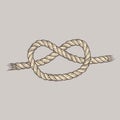 Running knot on a white background. Vector illustration Isolated Royalty Free Stock Photo